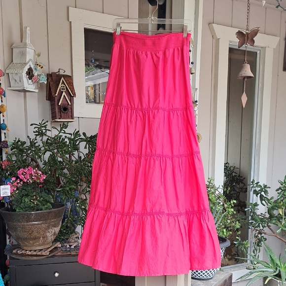 Dresses & Skirts - CHICO Vibrant Pink Tiered Skirt SIZE 0/12